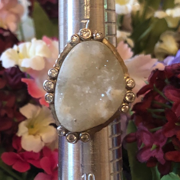Silpada Sterling Druzy CZ Beauty in the Rough Ring - Picture 2 of 13